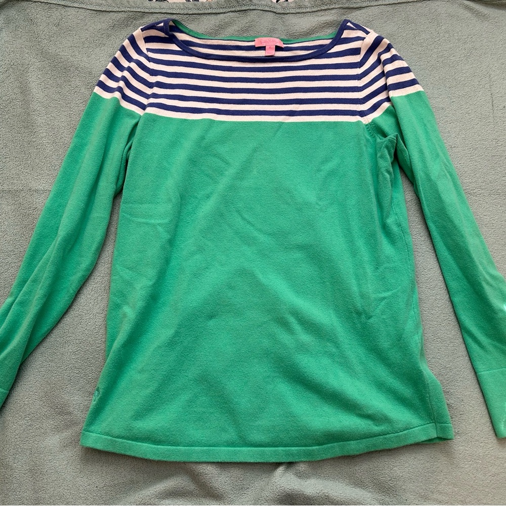 Lilly Pulitzer Maria boatneck striped sweater